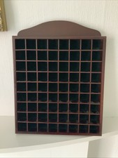 Small Wooden Nik Nak Shelf With 72 Small Compartments And Mahogany Finish