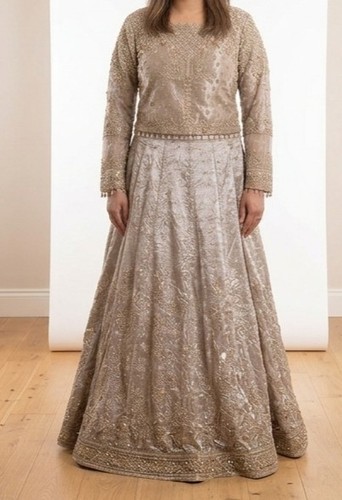 Bridal champagne lehenga set - bridal,