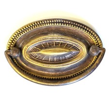 Brass oval plate handle