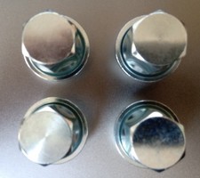 4x Wheel Nuts for Ford alloy wheels- 19mm wrench, 12mm hub stud, chrome, tall