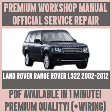 WORKSHOP MANUAL SERVICE & REPAIR for LAND ROVER RANGE ROVER L322 2002-2012