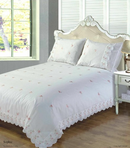 Sophie embroidered pink - embroidered, rose