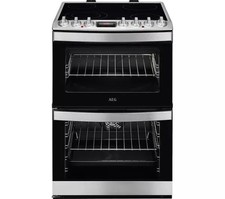 AEG CCS6741ACM Ceremic Cooker 4 Zone Electric 60cm Double Oven - CLEARANCE