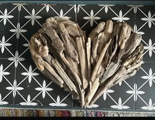 Driftwood Love Heart Sculpture 40x30cm  Hanging Natural Rustic Home Decor Plaque