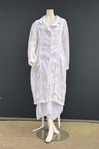 Hebbeding white cotton duster