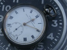 Kendal & Dent Admiralty maker silver pocket watch needs service VGC & clean dial