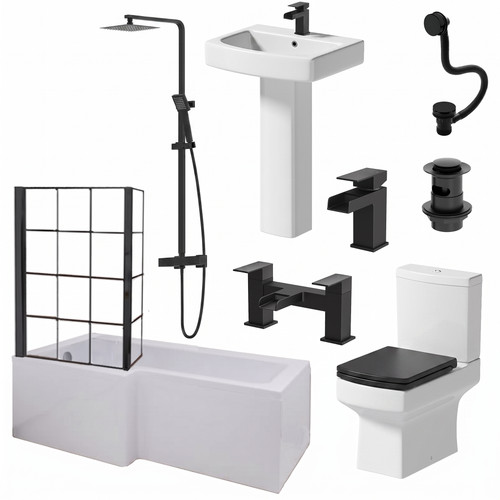 Complete bathroom suite - suite, black
