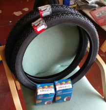 Classic Moped  Size 2.00 -17 Pair of Tyres And Inner Tubes. Ultra Rare Size