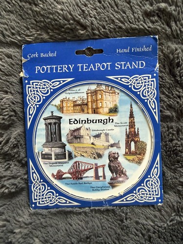 Pottery teapot stand cork - teapot,