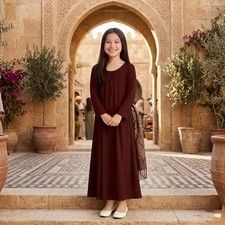 GIRLS PLAIN ABAYA SCHOOL MAXI