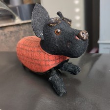 Vintage Schuco   Clockwork toy  "Scottie dog " in Good working condition , 1950s