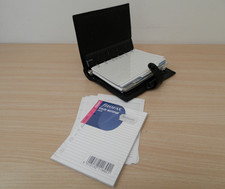 Vintage FILOFAX Pocket Kensington Black Real Leather - With Inserts