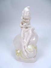 Vintage Belleek Irish Lucky Leprechaun Sitting on Toadstool Figurine Ornament