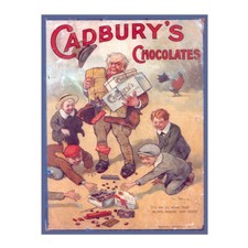 Cadburys chocolate metal sign - metal,