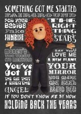 Inspired by Simply Red Mick Hucknall Card Blank inside Birthday NOT 3D