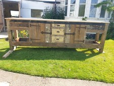 Very Large  Vintage Industrial Solid Pine Workbench  £849   Delivery Included