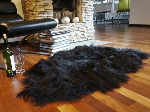 Sheepskin icelandic black - sheepskin, xl