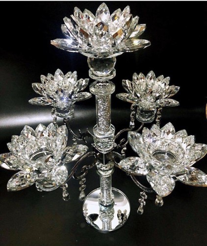 Crushed diamond candle holder - crushed,