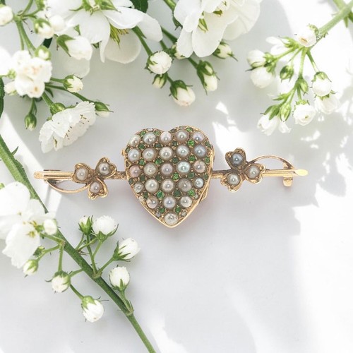 Antique 15ct gold pearl - pearl, &