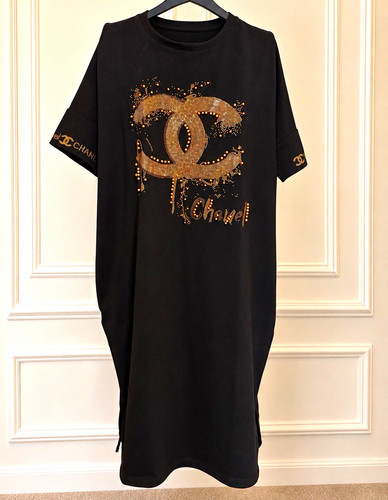 Chanel black shirt - chanel, midi