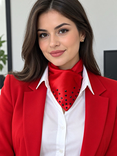 Unique red black - , satin