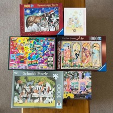 6 x 1000 puzzle bundle lot -