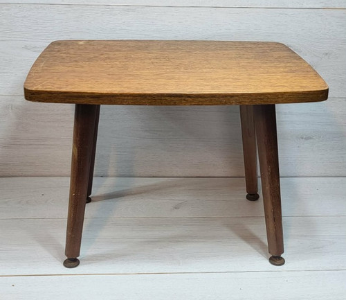 Vintage mid century wooden low - vintage,