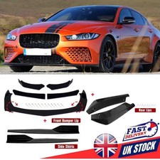 Side Skirt+Rear Lip+Front Bumper Body kits Spoiler Splitter For Jaguar XF XE XJ