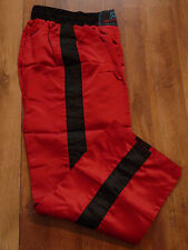 FORCE  RED with BLACK STRIPE  MARTIAL ARTS KICKBOXING TROUSERS  NEW