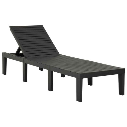Sun lounger plastic - sun, anthracite
