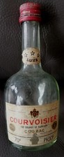 Vintage RARE Miniature COURVOISIER Cognac Brandy Clear Bottle EMPTY
