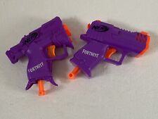 Nerf. 2 x Fortnite Microshots Blaster Pistols - Single Shot Purple Nerf Guns