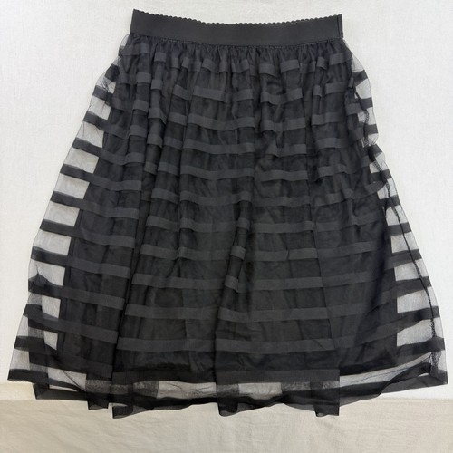 Black striped mesh - black,