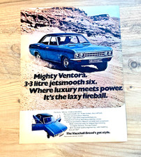 VAUXHALL VENTORA 3.3 1970s - FRAMEABLE COLLECTIBLE ORIGINAL CLASSIC CAR ADVERT