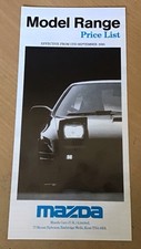 Mazda Model Range Price List 5 September 1990 Car Brochure