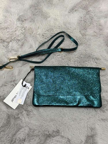 Metallic blue handbag - blue,