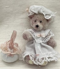 Dolls house dressed bear with