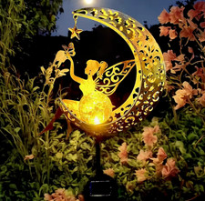 Solar Fairy Moon Garden Statue