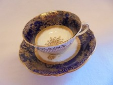 AYNSLEY COBALT BLUE & GILT