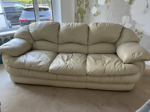 Leather sofa suite - leather, suite.