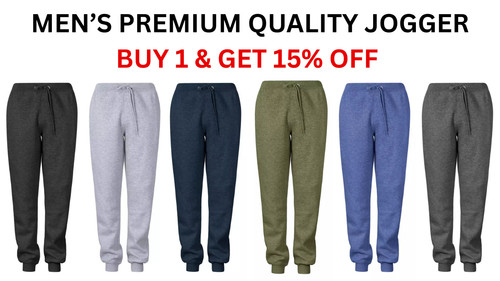 Mens fleece cuffed - mens, joggers