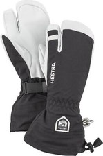 Hestra Army Leather Heli Ski Glove 3 Finger In Black