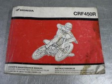 2001 HONDA CRF 450 R OWNERS MAINTANANCE MANUAL - MOTOCROSS / MX 