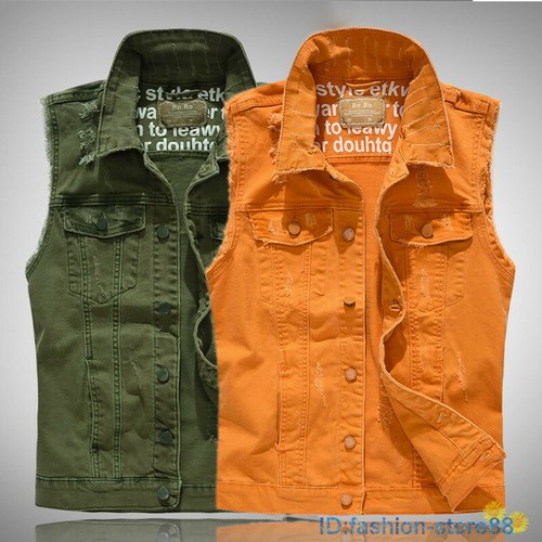 Men sleeveless cowboy vest - sleeveless,