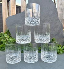 Dartington Glass Lead Crystal Windsor Pattern Double Old Fashion Tumbler Glasses