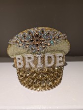 Silver Crystal Bride Sailor Hat wedding