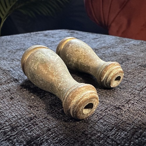 Victorian brass curtain - brass, pulls