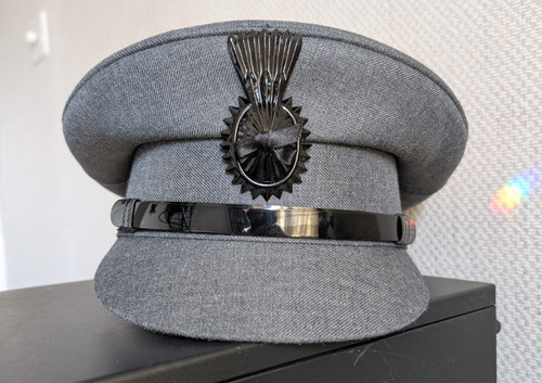 Men grey chauffeurs hat with - hat,