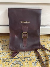 Doc Martens Medium Brown Leather Back Pack VGC 21cms Wide 27cms High 