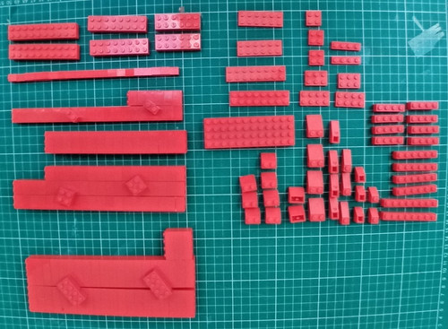 336g red lego bulk - 336g,